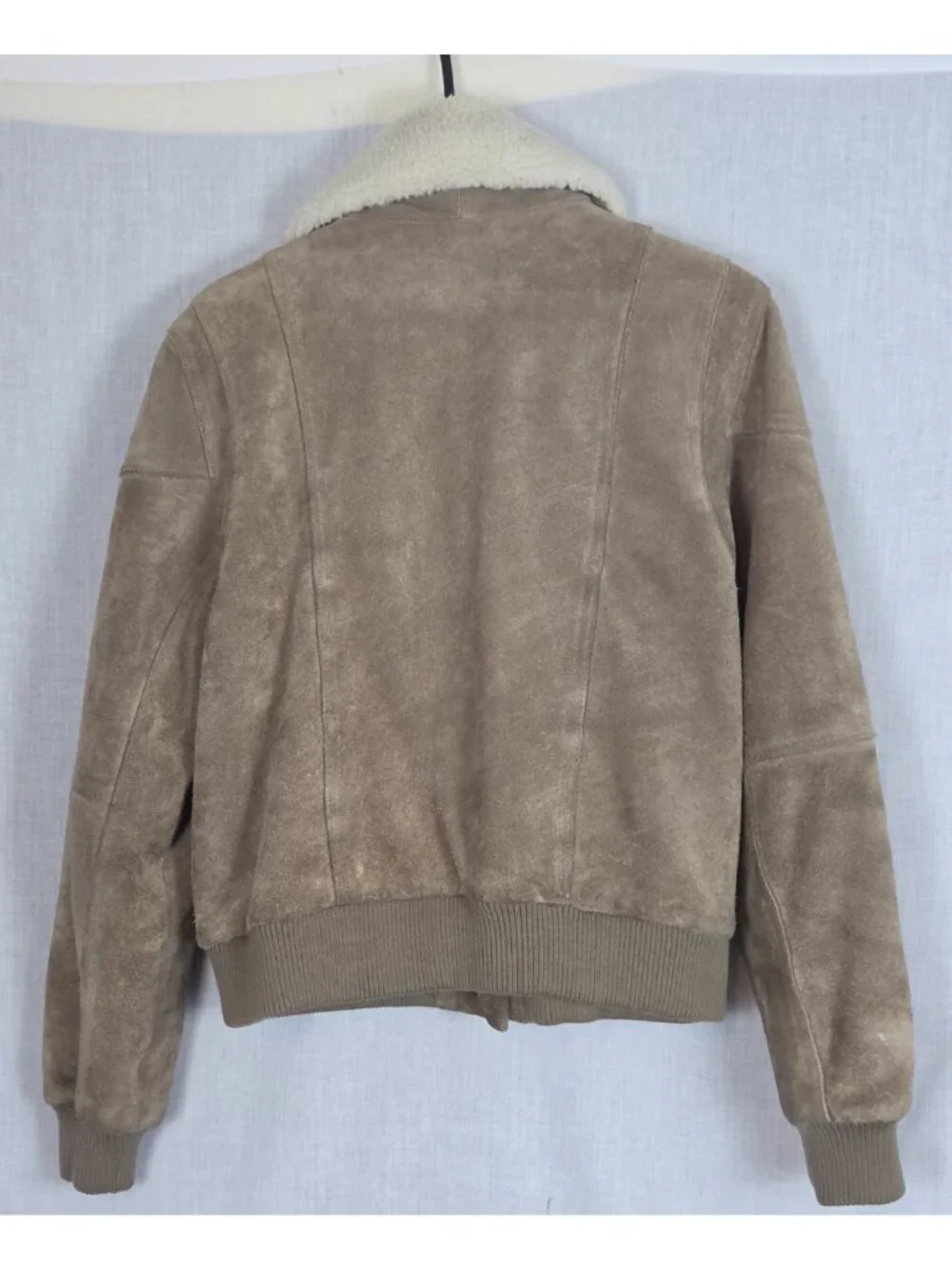 Wilson Leather Bomber Jacket Coat VTG Women's L (12) Unisex Winter Preppy Warm